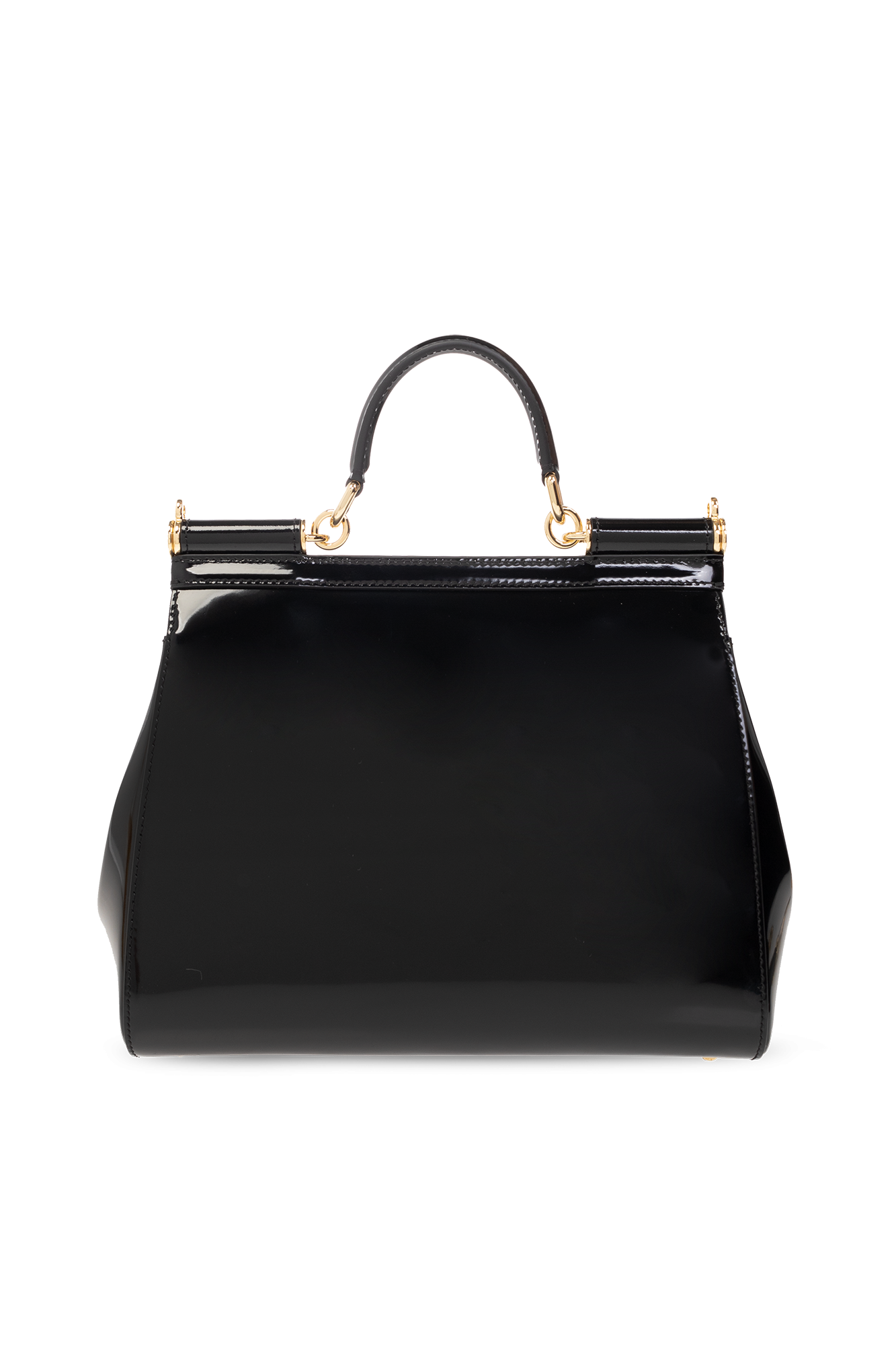 Dolce & Gabbana Black Chain Logo Engraved Bag Shoulder Strap